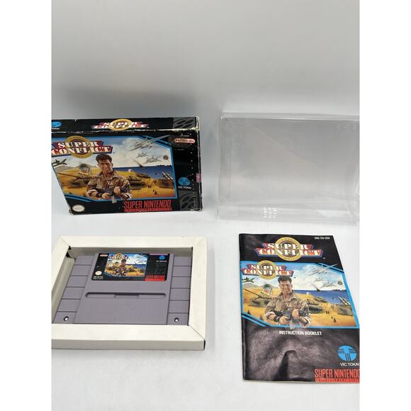 Super Conflict Complete In Box with Manual Super Nintendo - Picture 2 of 16